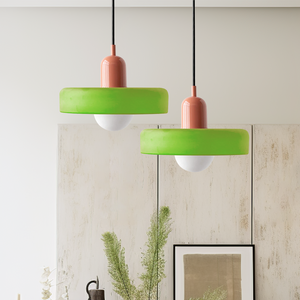 Bauhaus Hanglamp van Gekleurd Glas | Moderne Artistieke Pendellamp voor Thuis