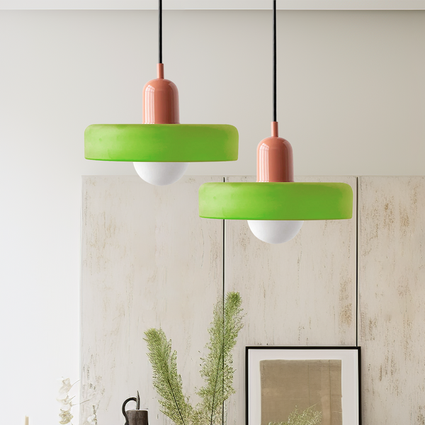 Bauhaus Hanglamp van Gekleurd Glas | Moderne Artistieke Pendellamp voor Thuis