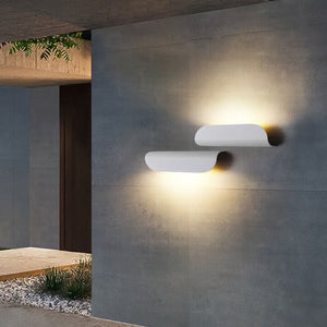 Gebogen LED Buitenwandlamp – Moderne Weerbestendige Tuin- & Terrasverlichting