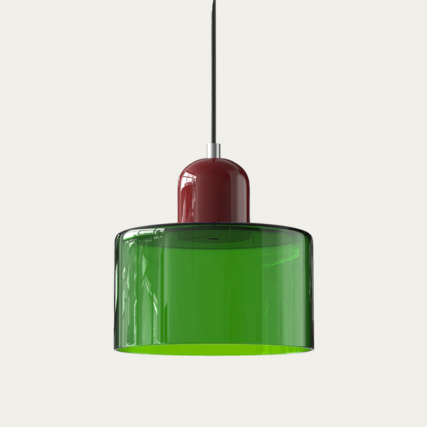 Abstracte Glazen Hanglamp 15x17cm – Moderne LED Hanglamp met Instelbare Lichtkleur voor Eetkamer & Woonkamer