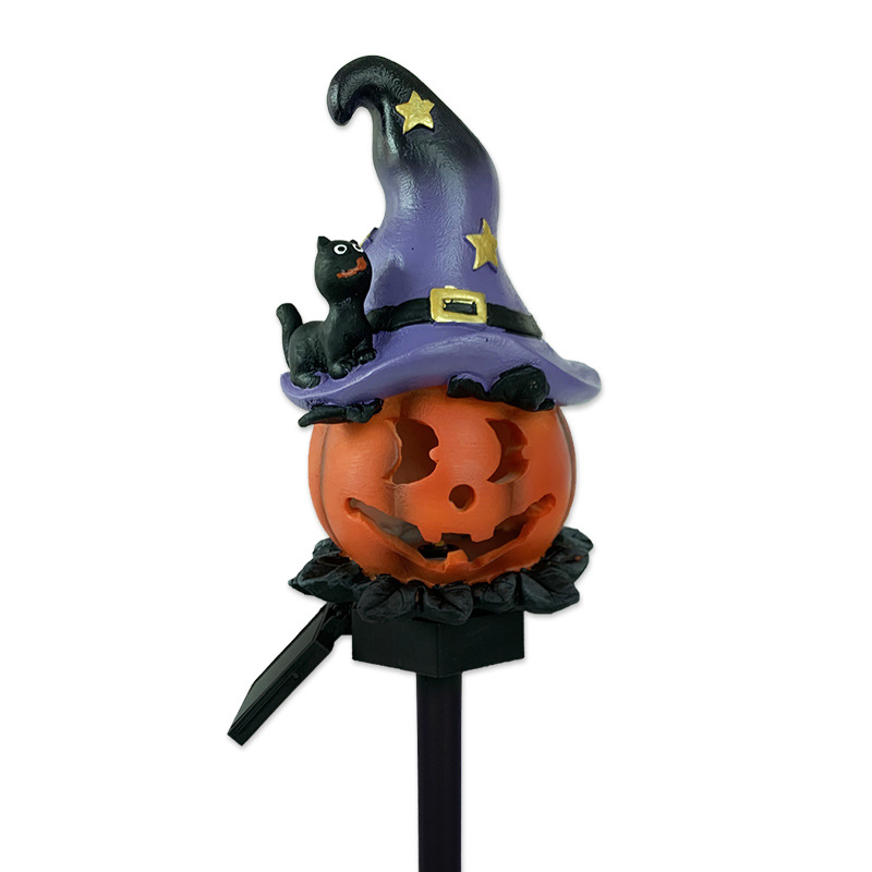 Solar LED Halloween Padverlichting voor Buiten – Griezelige Pompoen & Heks Decoratie