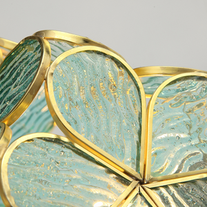 Elegante Bloemvormige Hanglamp – Petal-Style Glazen Kroonluchter