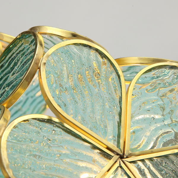 Elegante Bloemvormige Hanglamp – Petal-Style Glazen Kroonluchter