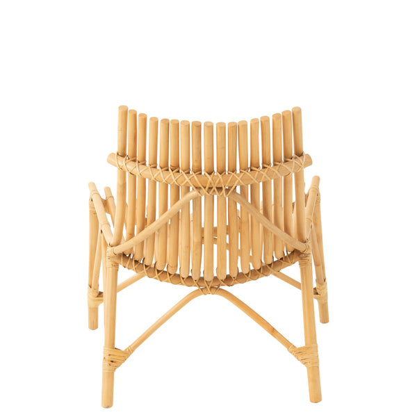 J-Line Stoel Naturel – Rotan – Handgemaakte Loungefauteuil met Organische Vorm