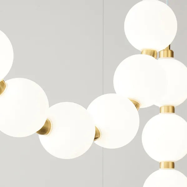 Glamoureuze Witte Kroonluchter Hanglamp – Elegante LED Plafondlamp voor Thuis