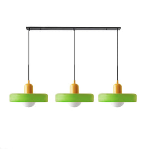 TrioGlow Hanglamp – Stijlvolle Drie Gekleurde Glazen Kappen voor Moderne Verlichting
