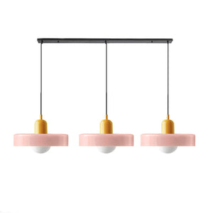 TrioGlow Hanglamp – Stijlvolle Drie Gekleurde Glazen Kappen voor Moderne Verlichting