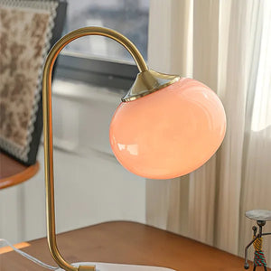 Elegante Glazen Tafellamp met Warm Licht – Modern Rond Design voor Woonkamer & Slaapkamer