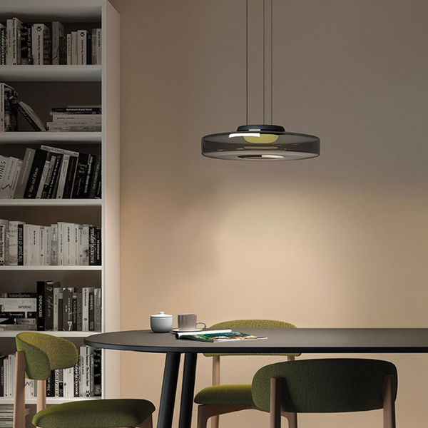 Gelaagde Glas Hanglamp – Modern Halo Ontwerp voor Stijlvolle Interieurs