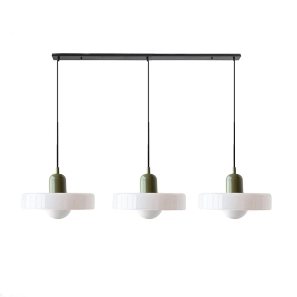TrioGlow Hanglamp – Stijlvolle Drie Gekleurde Glazen Kappen voor Moderne Verlichting