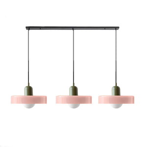 TrioGlow Hanglamp – Stijlvolle Drie Gekleurde Glazen Kappen voor Moderne Verlichting