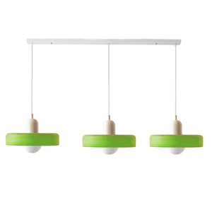 TrioGlow Hanglamp – Stijlvolle Drie Gekleurde Glazen Kappen voor Moderne Verlichting