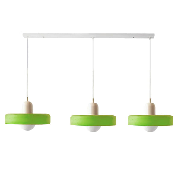 TrioGlow Hanglamp – Stijlvolle Drie Gekleurde Glazen Kappen voor Moderne Verlichting