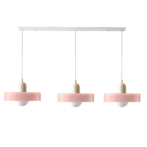 TrioGlow Hanglamp – Stijlvolle Drie Gekleurde Glazen Kappen voor Moderne Verlichting