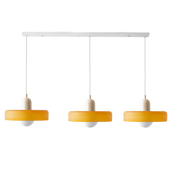 TrioGlow Hanglamp – Stijlvolle Drie Gekleurde Glazen Kappen voor Moderne Verlichting