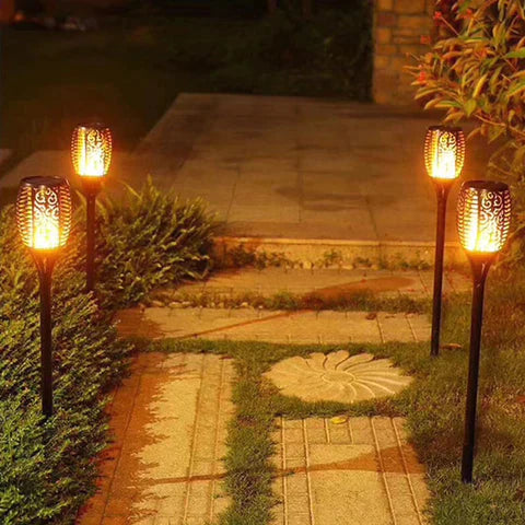 Zonne-Torche Light met Realistisch Flakkerend Vlam Effect – Tuin & Terras Decoratie