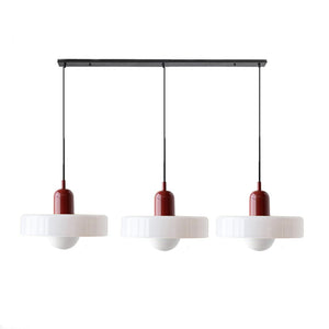 TrioGlow Hanglamp – Stijlvolle Drie Gekleurde Glazen Kappen voor Moderne Verlichting