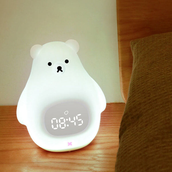 LED Eisbear Nachtlampje en Wekker – Schattige & Functionele Bureau- en Sfeerverlichting