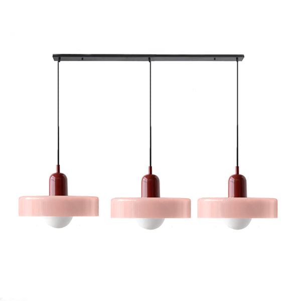 TrioGlow Hanglamp – Stijlvolle Drie Gekleurde Glazen Kappen voor Moderne Verlichting