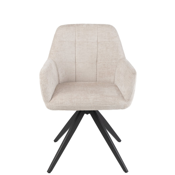 J-Line stoel Louna - ijzer/acryl - ivoor