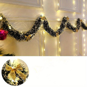Kerstslinger met LED verlichting op batterij (2 × AA) – klassieke kerst decoratie voor binnen