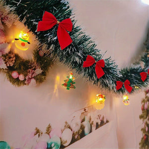 Kerstslinger met LED verlichting op batterij (2 × AA) – klassieke kerst decoratie voor binnen