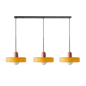 TrioGlow Hanglamp – Stijlvolle Drie Gekleurde Glazen Kappen voor Moderne Verlichting