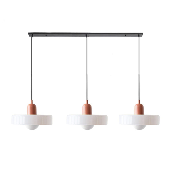 TrioGlow Hanglamp – Stijlvolle Drie Gekleurde Glazen Kappen voor Moderne Verlichting
