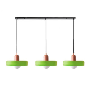 TrioGlow Hanglamp – Stijlvolle Drie Gekleurde Glazen Kappen voor Moderne Verlichting