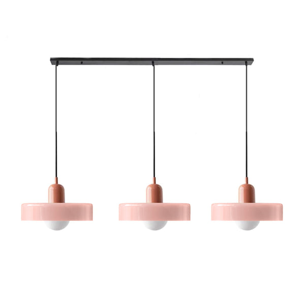 TrioGlow Hanglamp – Stijlvolle Drie Gekleurde Glazen Kappen voor Moderne Verlichting