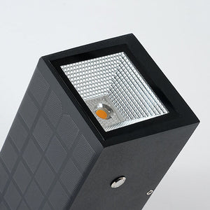 Zwarte Rechthoekige Solar LED Buitenwandlamp – Moderne Tuin & Terrasverlichting