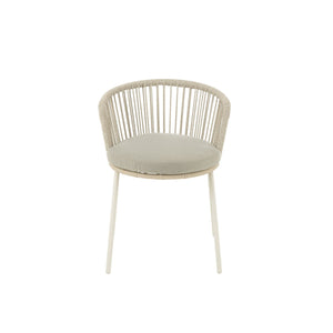 J-Line Stoel Toa – Grijs – Metaal en Touw – Modern Design