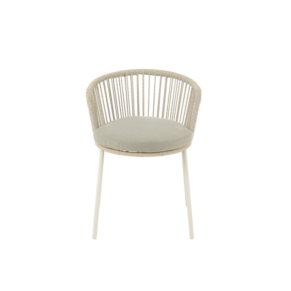 J-Line Stoel Toa – Grijs – Metaal en Touw – Modern Design