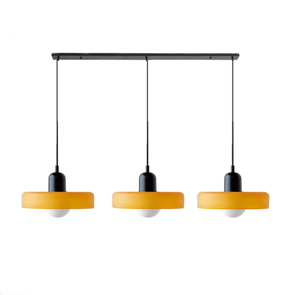 TrioGlow Hanglamp – Stijlvolle Drie Gekleurde Glazen Kappen voor Moderne Verlichting