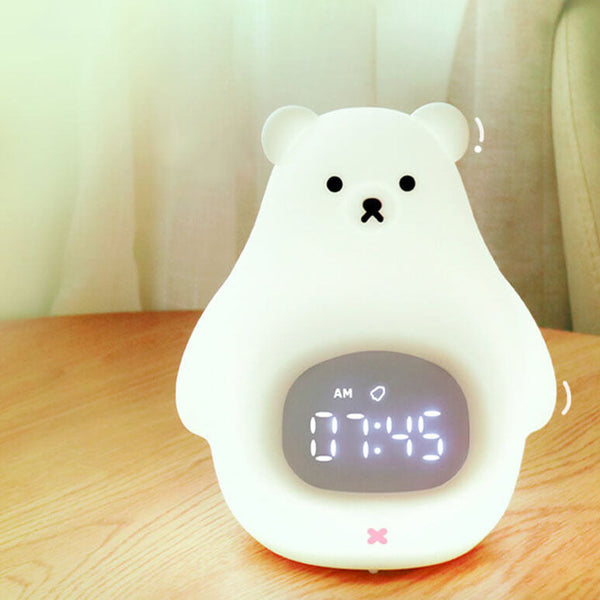 LED Eisbear Nachtlampje en Wekker – Schattige & Functionele Bureau- en Sfeerverlichting