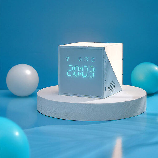 Moderne Kubus LED Wekker – Instelbare Helderheid, Digitaal Display & Stijlvolle Woondecoratie