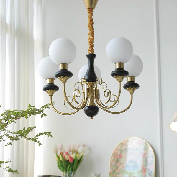 Moderne artistieke kroonluchter hanglamp – Elegante groene glazen design
