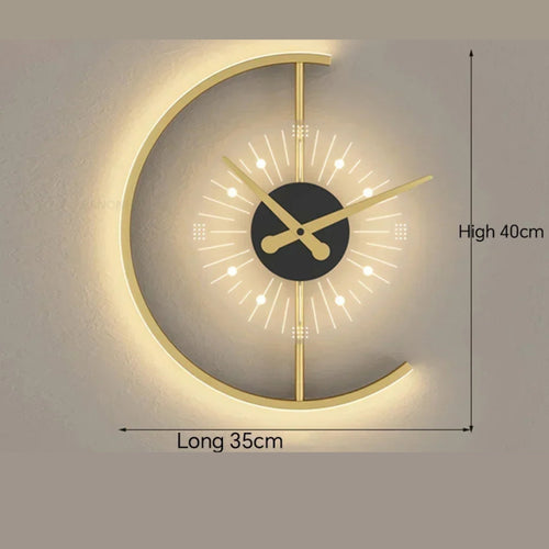 Moderne LED-Wandklok Lamp voor Stijlvolle Woondecoratie