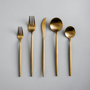 Luxe Roestvrijstalen Bestekset – Goudkleurig Design | 24-delig / 48-delig