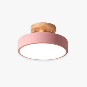 Moderne Houten LED Plafondlamp – Natuurlijk Warm Licht voor Woon- en Eetkamer
