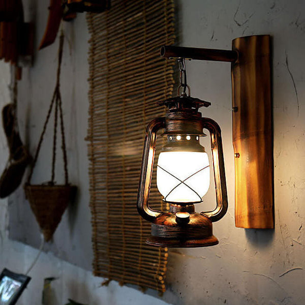 Eenflammige Lantaarn Wandlamp – Elegante Binnen- en Buitenverlichting voor Gezellige Ruimtes