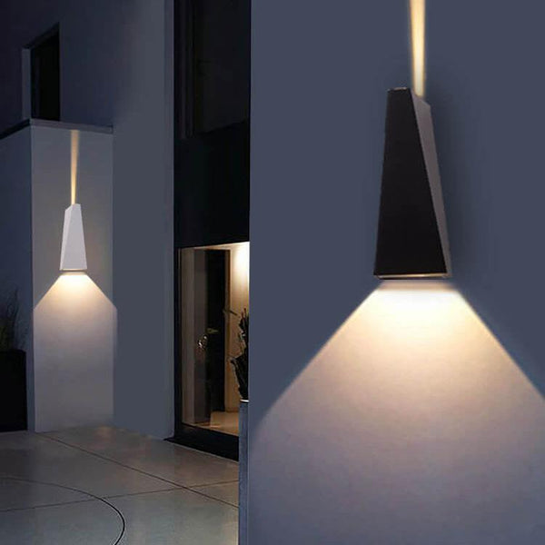 Trapezium Dual LED Wandlamp – Moderne Binnen- & Buitenverlichting voor Thuis