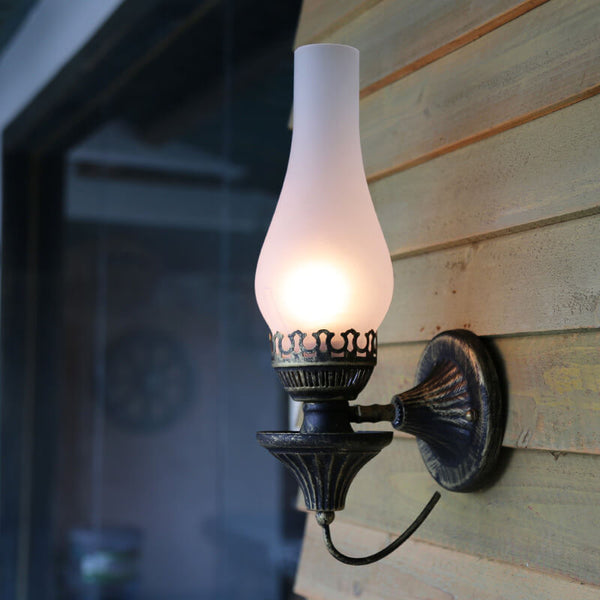 Vintage Wandlamp in Olie Lamp Stijl – Enkele Binnen- en Buitenverlichting