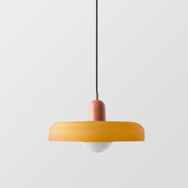 Moderne Art Deco Glazen Hanglamp – Kleurrijke Halo Plafondlamp