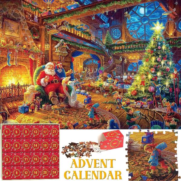 Puzzel Adventskalender 2025 – 1008 Stukjes | 24 Dagen Plezier