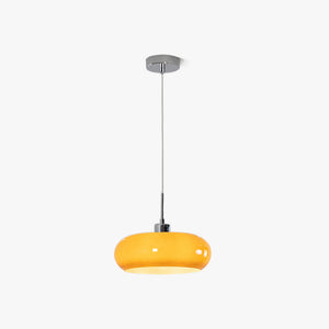 Moderne Glazen Hanglamp Oranje/Wit – 28 cm Dimbare Plafondlamp