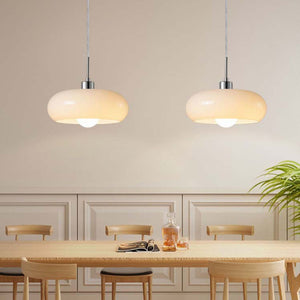 Vintage Hanglamp – Retro Glazen Plafondlamp met Dimbaar Warm Licht (Ø28cm)