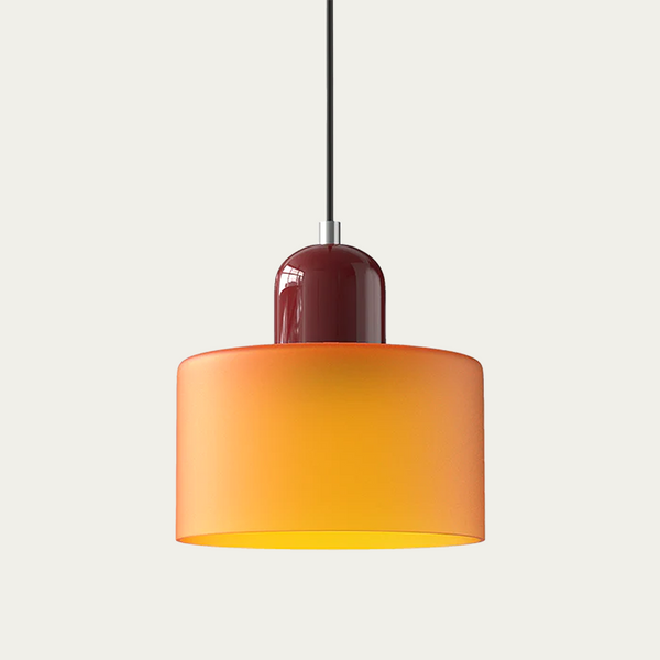 Abstracte Glazen Hanglamp 15x17cm – Moderne LED Hanglamp met Instelbare Lichtkleur voor Eetkamer & Woonkamer