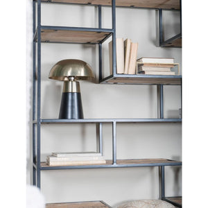 Vakkenkast Huub – Mangohout & Metaal – 210 x 145 cm – Industriële Roomdivider
