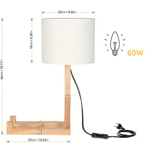 Verstelbare Houten Tafellamp in Robotontwerp – Moderne Woondecoratie & Bureaulicht